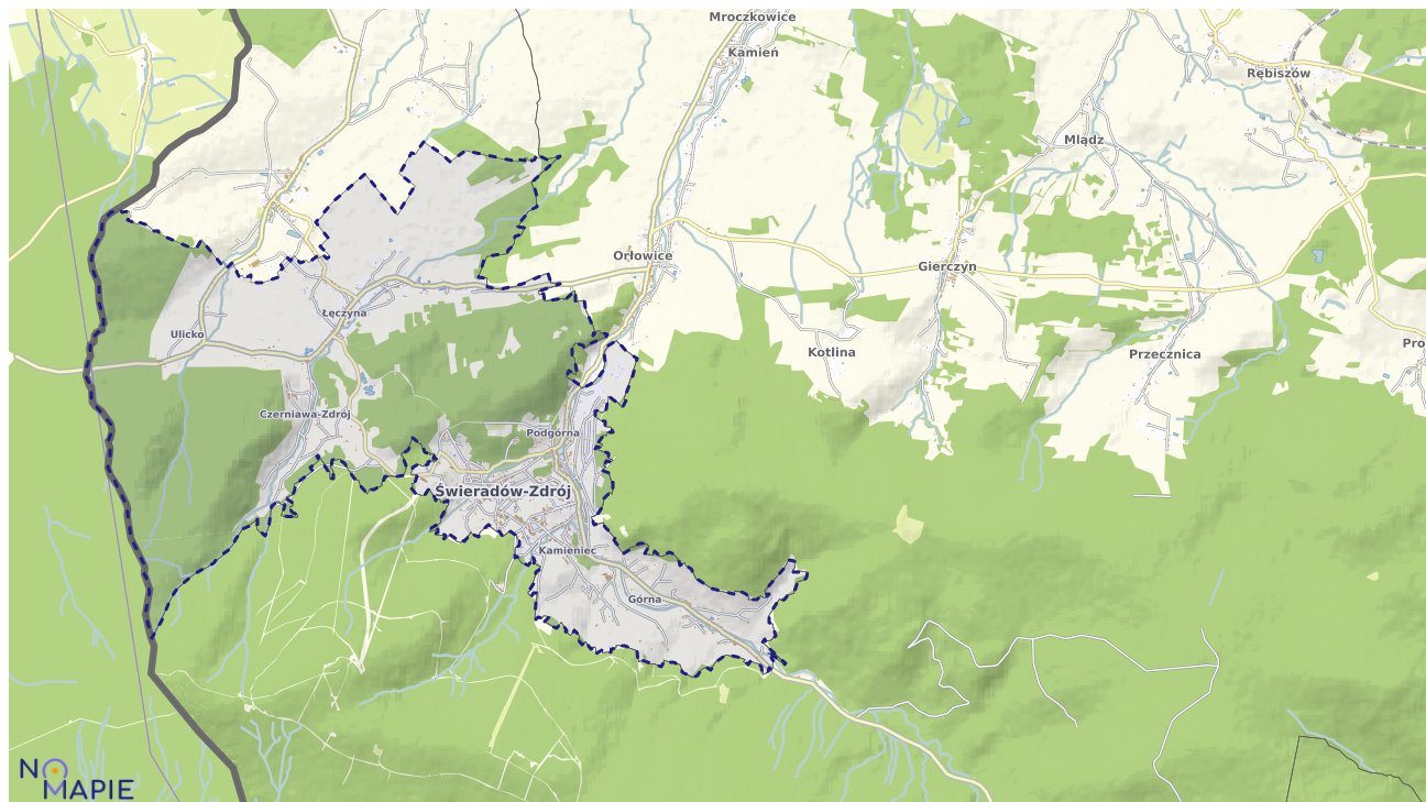 Mapa obszarów ochrony przyrody Świeradowa-Zdroju