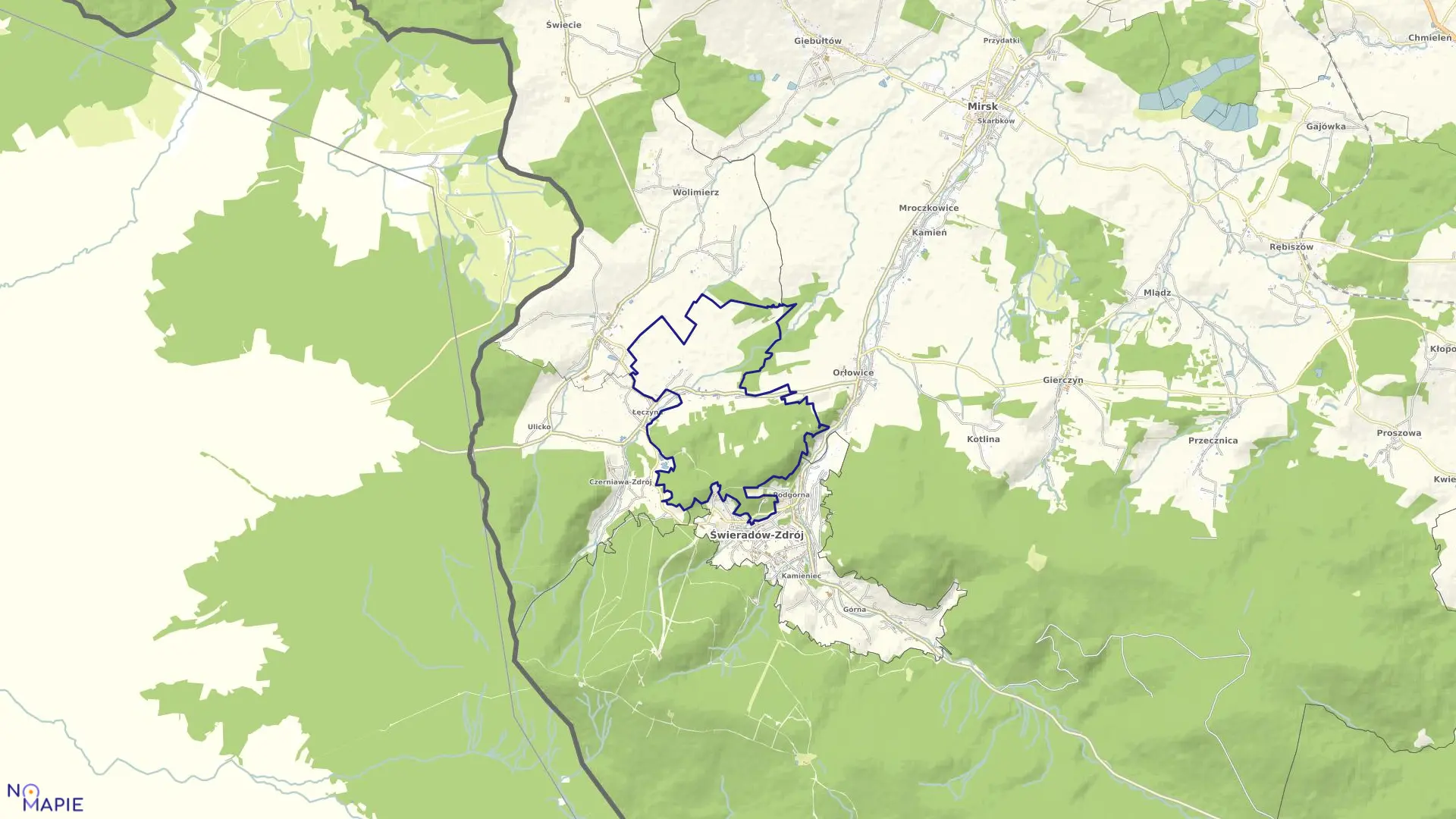 Mapa obrębu 3 ŚWIERADÓW ZDRÓJ w mieście Świeradów-Zdrój