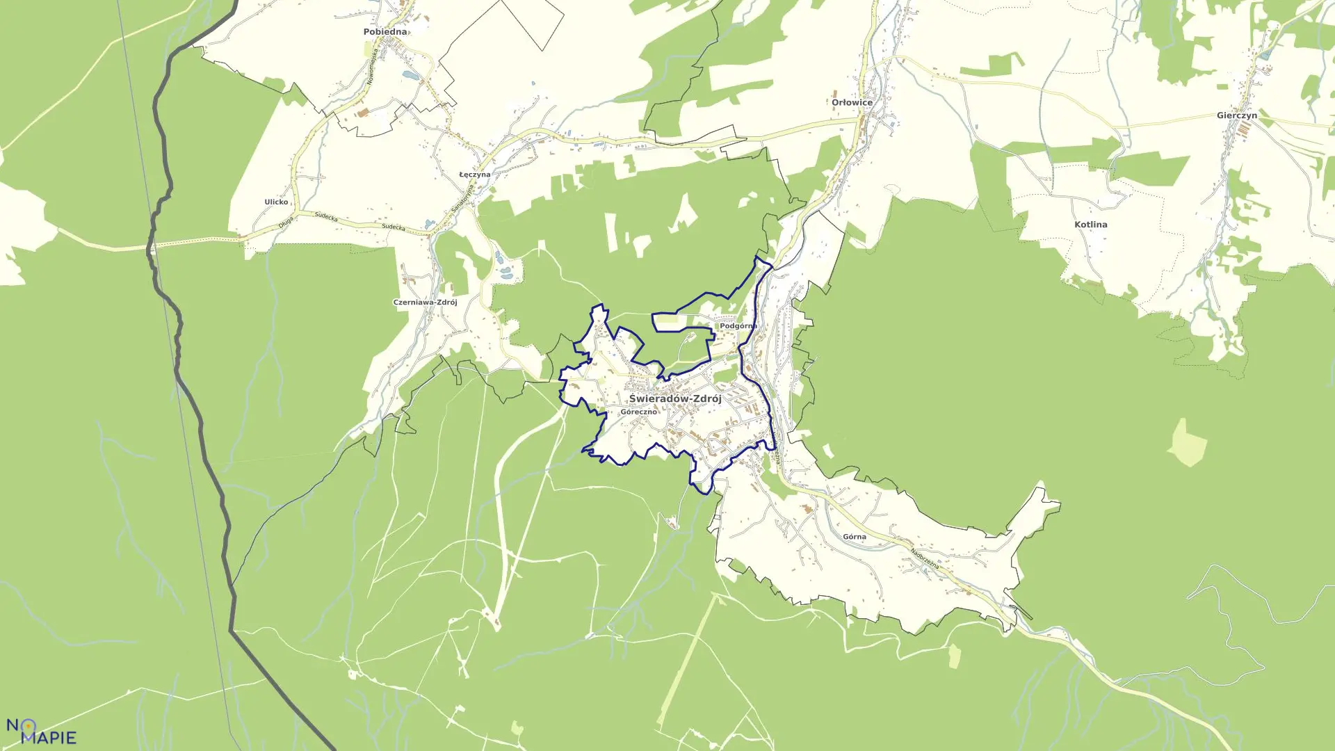 Mapa obrębu 4 ŚWIERADÓW ZDRÓJ w mieście Świeradów-Zdrój